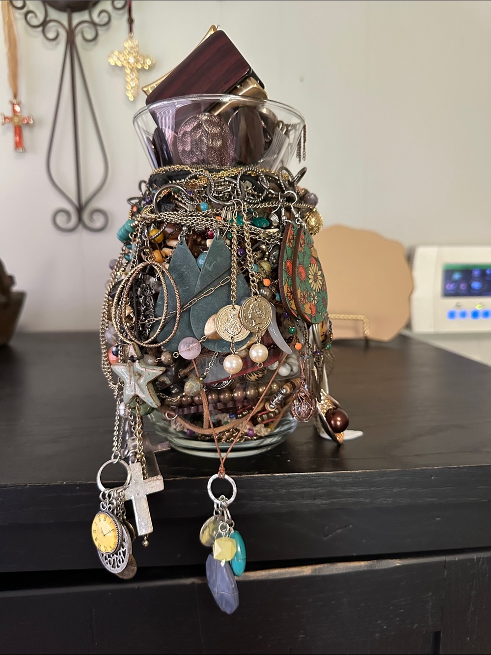 Eclectic Multi-Color Boho Charm In Mystery Jewelry Jar -Earth-tone Colors